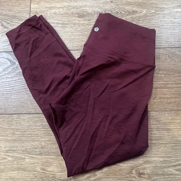 lululemon athletica Pants - Lululemon Wunder Train High-Rise 25" Women's Leggings Heathered Cassis Sz 10